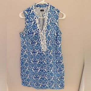 MudPie Blue/White Medium Mini Dress